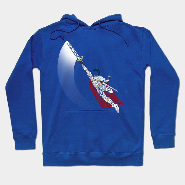 White Knight Marth Typography Hoodie by kingsrock